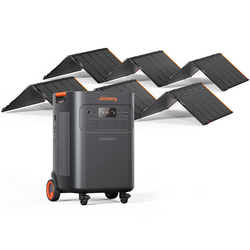 Jackery E5000Plus Power Station with two 500W Solar Panels
