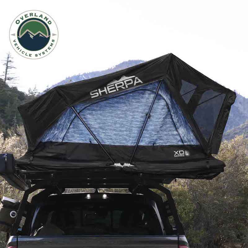 Overland Vehicle Systems XD Sherpa - Soft Sided Roof Top Tent, Grey Body & Black Rainfly